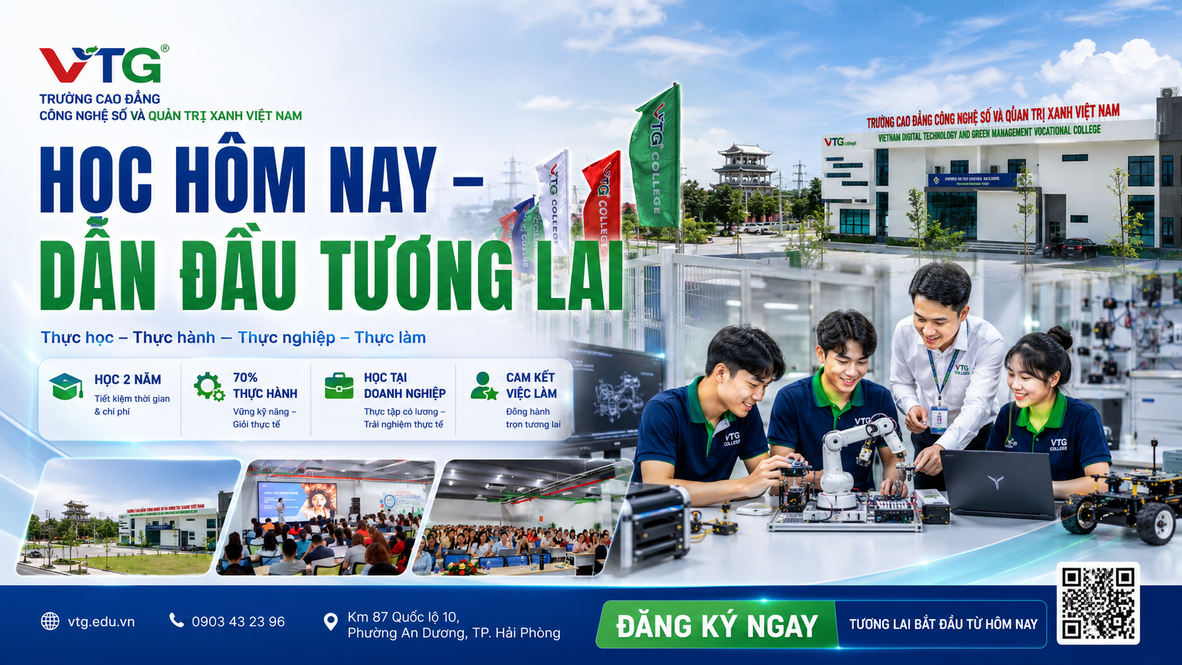 CÁC NGÀNH ĐÀO TẠO TẠI VTG – HỌC ĐỂ LÀM ĐƯỢC VIỆC